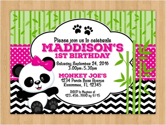 Panda Bear Birthday Party Invitations Cute Panda Bear Birthday Invitation by Little Rainbow Panda Bear Birthday Party Invitations Cute Panda Bear Birthday Invitation by Little Rainbow