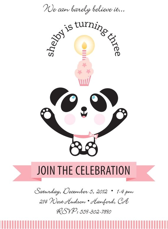 Panda Bear Birthday Party Invitations Panda Bear Birthday Party Invitation for Kids by Tbonesquid Panda Bear Birthday Party Invitations Panda Bear Birthday Party Invitation for Kids by Tbonesquid