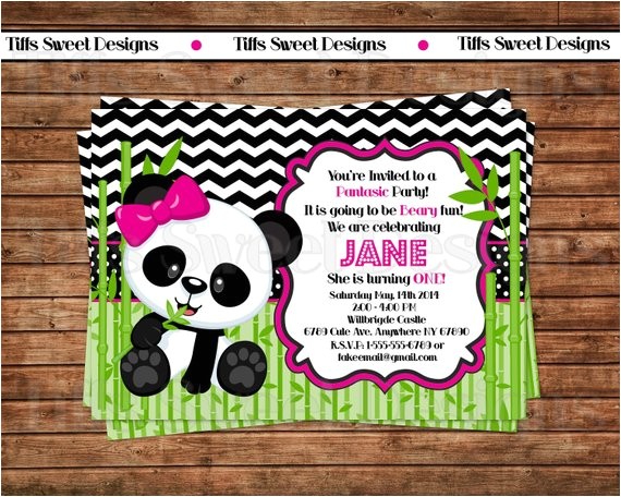 Panda Bear Birthday Party Invitations Panda Bear Invitation Panda Invitation by Tiffssweetdesigns Panda Bear Birthday Party Invitations Panda Bear Invitation Panda Invitation by Tiffssweetdesigns