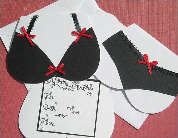 Panty Party Invitations Random organization Bachelorette Lingerie Party Invitations