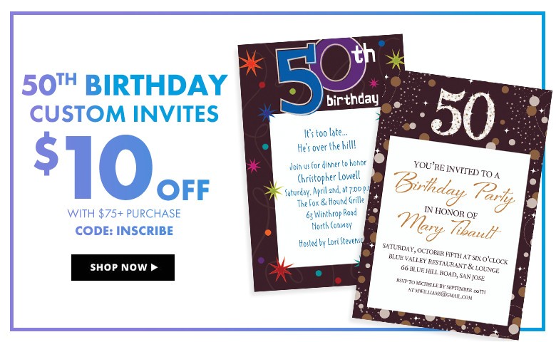 Party City Custom Invites Milestone Birthday Banners top themes Party City
