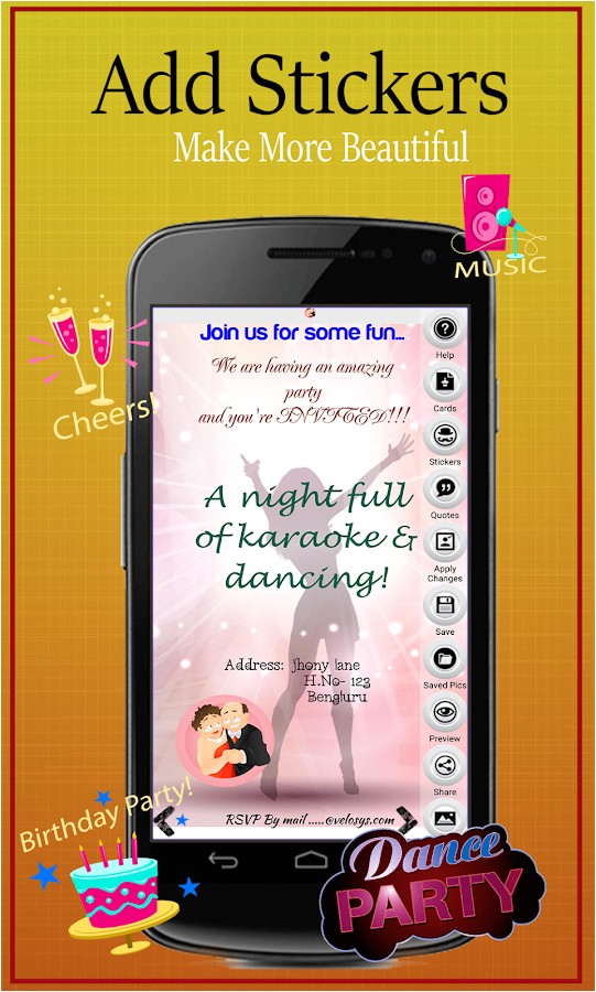 Party Invitation Maker App Party Invitation Card Maker android Apps On Google Play