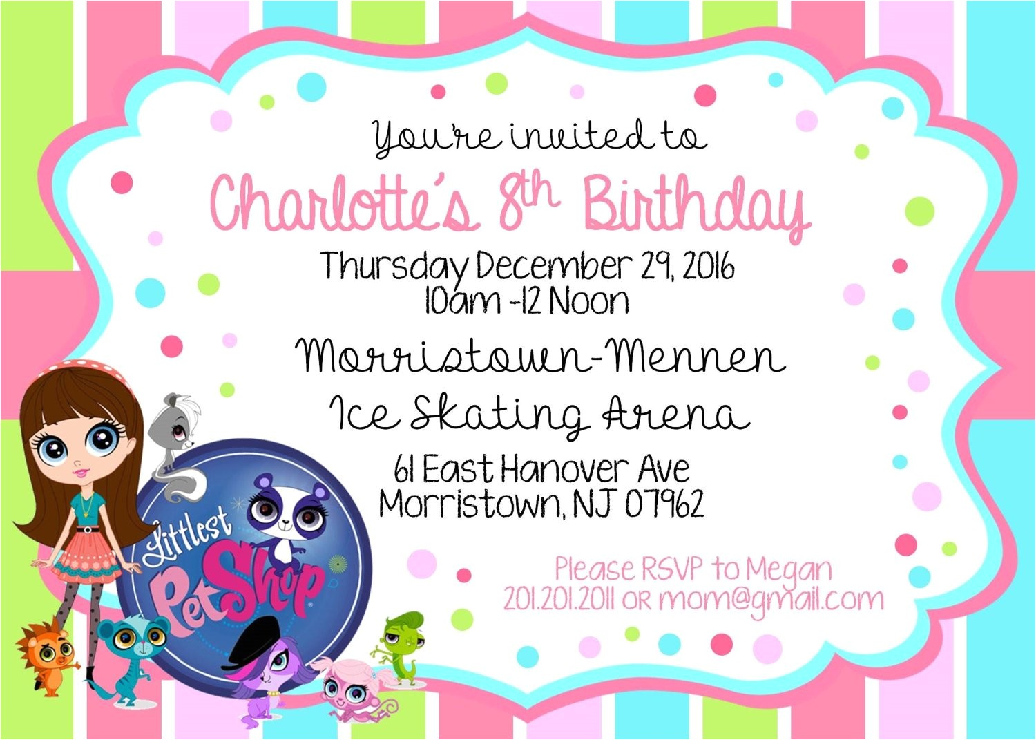 Party Invitation Stores Littlest Pet Shop Birthday Invitation