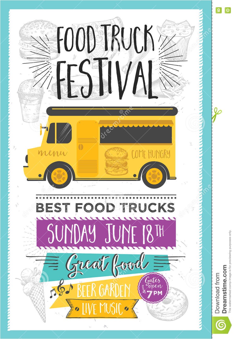 Party Invitation Wording Food Food Truck Party Invitation Food Menu Template Design