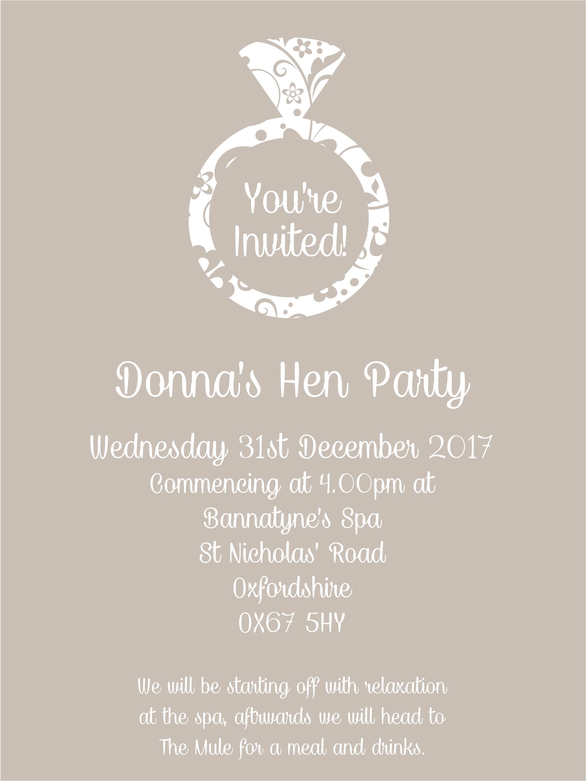 Party Invitations Next Day Delivery Personalised Hen Party Invitations Invitation Librarry