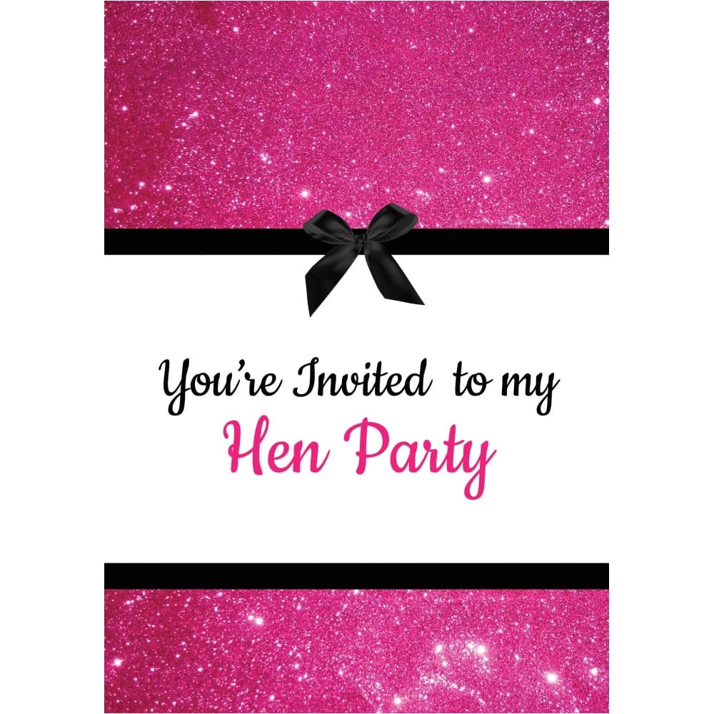 Party Invitations Next Day Delivery Pink Glitter Free Hen Party Invitation Next Day Delivery