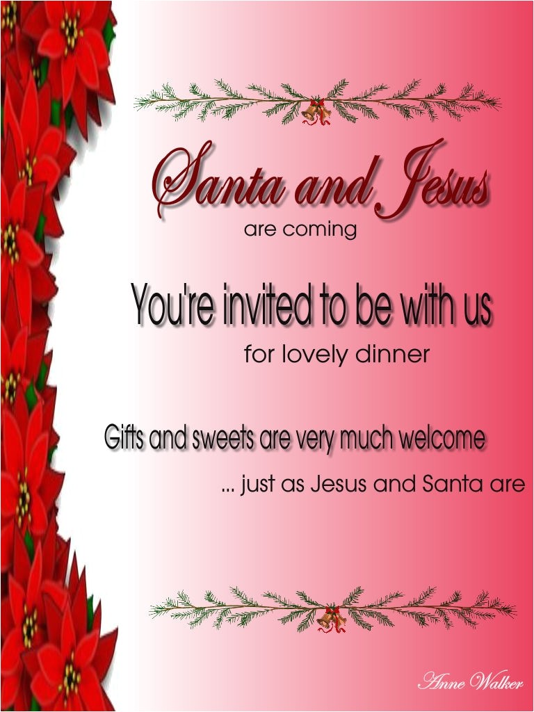 Party Invite Sayings Christmas Invitation Template and Wording Ideas