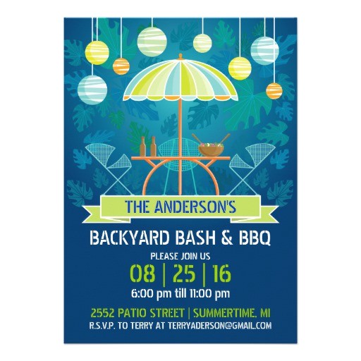 Patio Party Invitations Summer Night Patio Party Invitation 5 Quot X 7 Quot Invitation