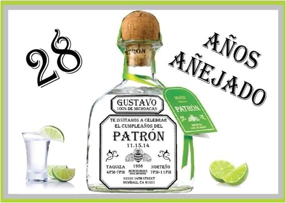 Patron Party Invitation Patron Invitation