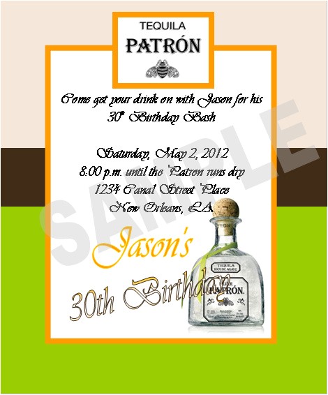 Patron Party Invitation solutions event Design by Kelly Patron theme Birthday