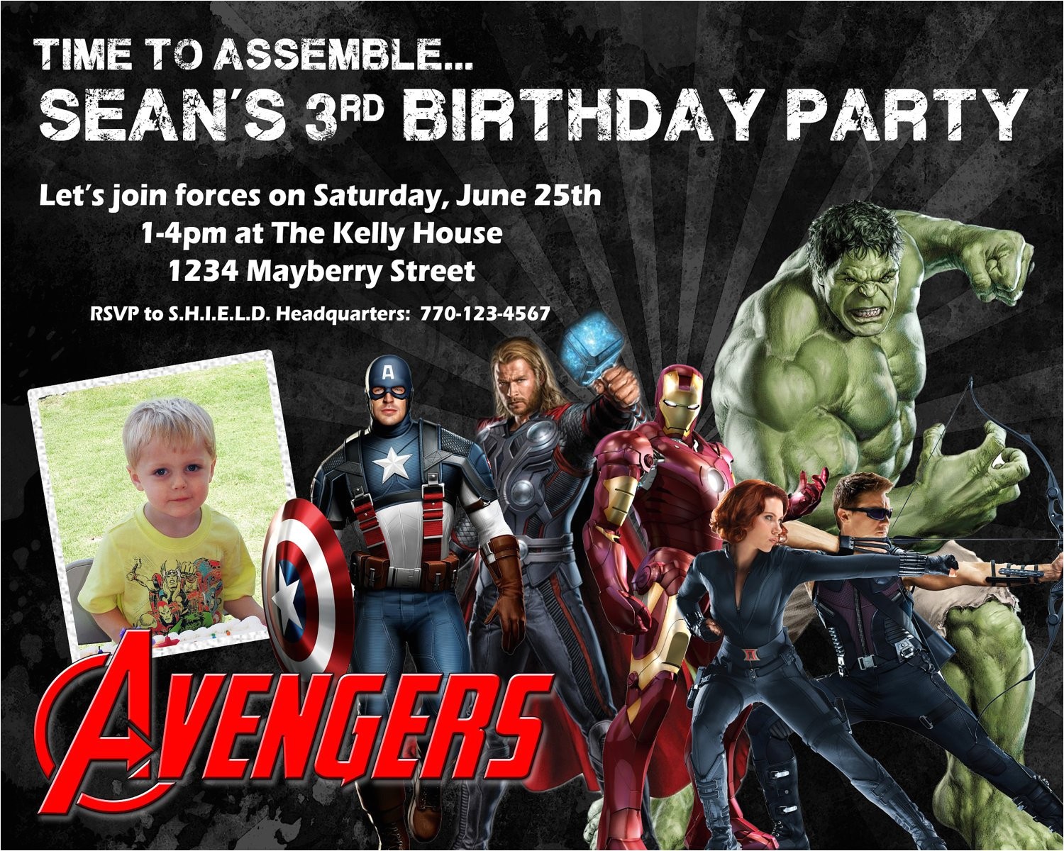 Personalized Avengers Birthday Party Invitations Avengers Birthday Invitation Design W Child 39 S Photo Personalized Avengers Birthday Party Invitations Avengers Birthday Invitation Design W Child 39 S Photo