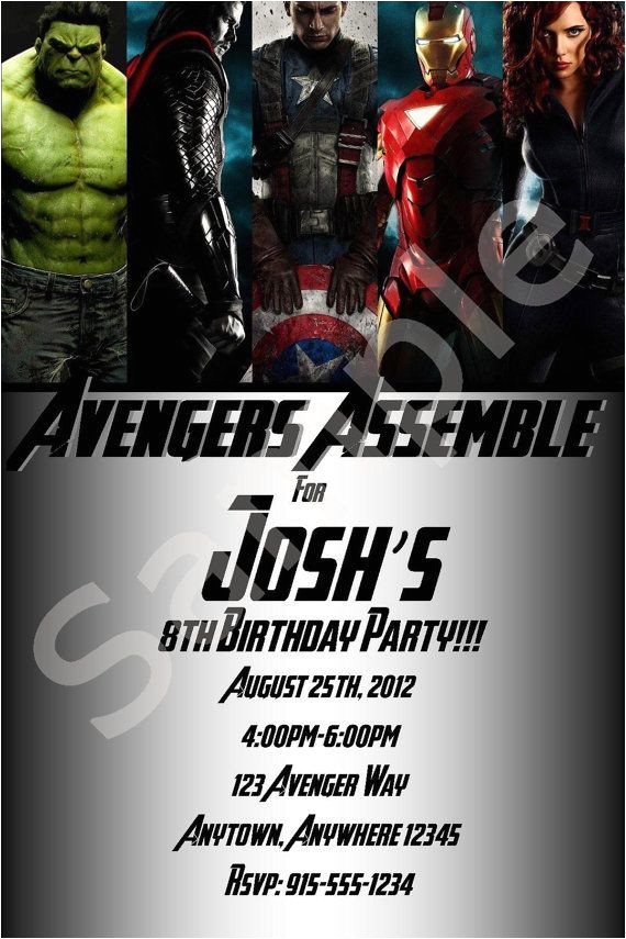 Personalized Avengers Birthday Party Invitations Custom Avengers Birthday Invitations Paaartaaay Personalized Avengers Birthday Party Invitations Custom Avengers Birthday Invitations Paaartaaay