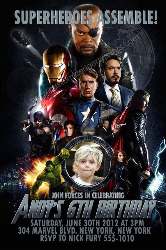 Personalized Avengers Birthday Party Invitations Items Similar to Personalized Avengers Invitations Custom Personalized Avengers Birthday Party Invitations Items Similar to Personalized Avengers Invitations Custom