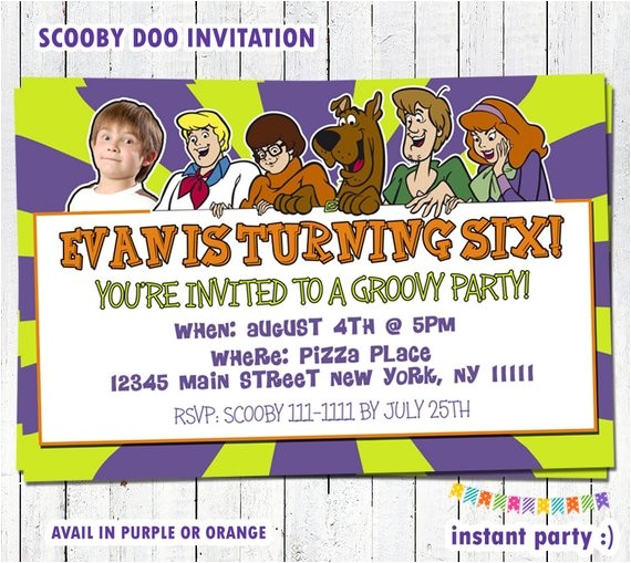 Personalized Scooby Doo Party Invitations Scooby Doo Birthday Invitation Personalized with by Personalized Scooby Doo Party Invitations Scooby Doo Birthday Invitation Personalized with by