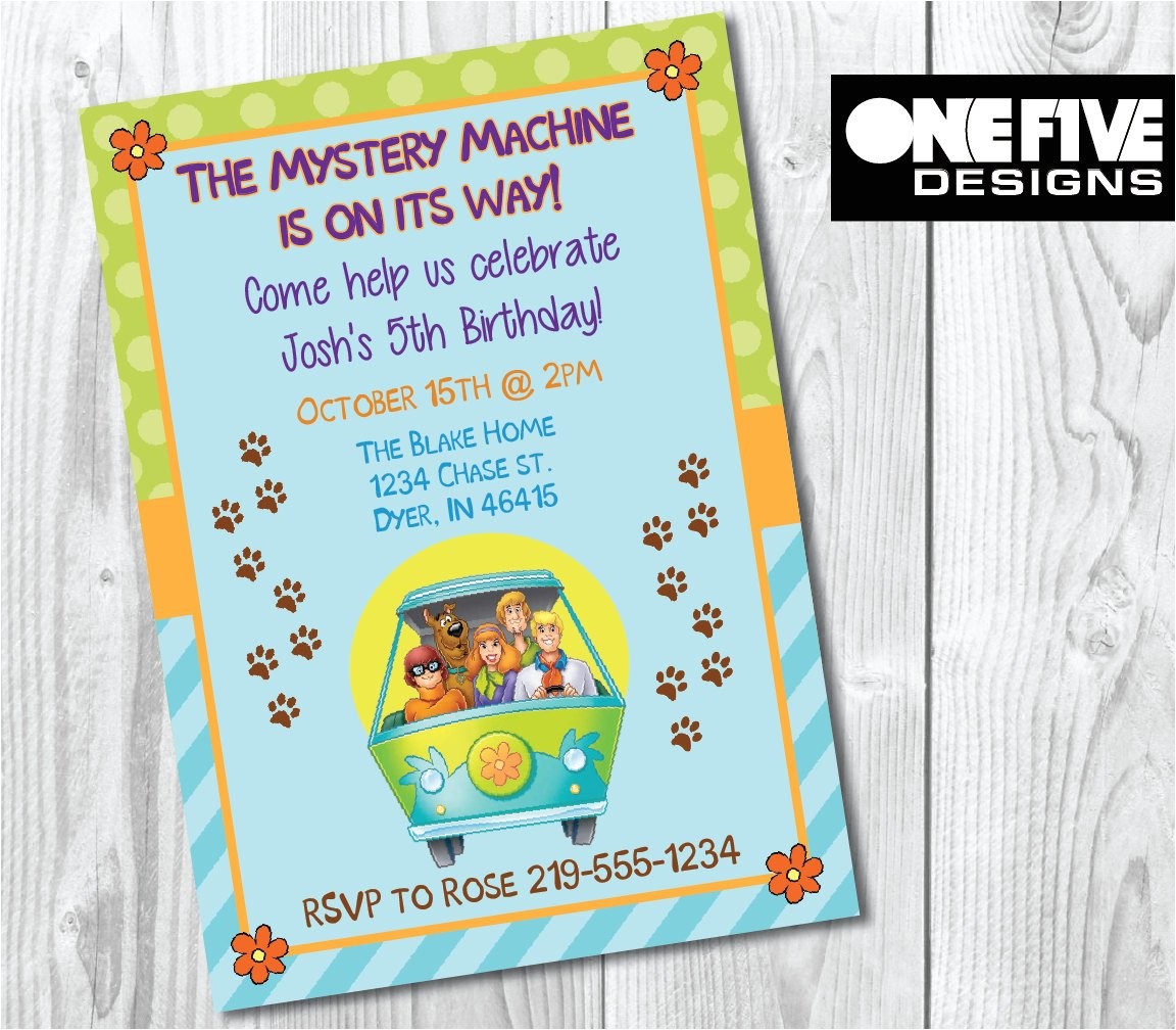 Personalized Scooby Doo Party Invitations Scooby Doo Birthday Invitation Printable 5×7 Personalized Scooby Doo Party Invitations Scooby Doo Birthday Invitation Printable 5×7