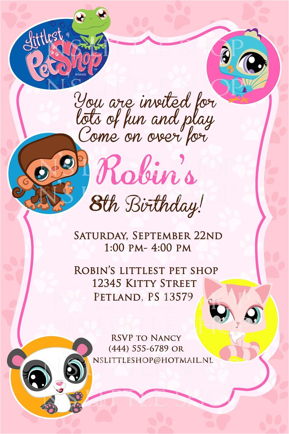 Pet Birthday Party Invitations 20 Birthday Invitations Cards Sample Wording Printable