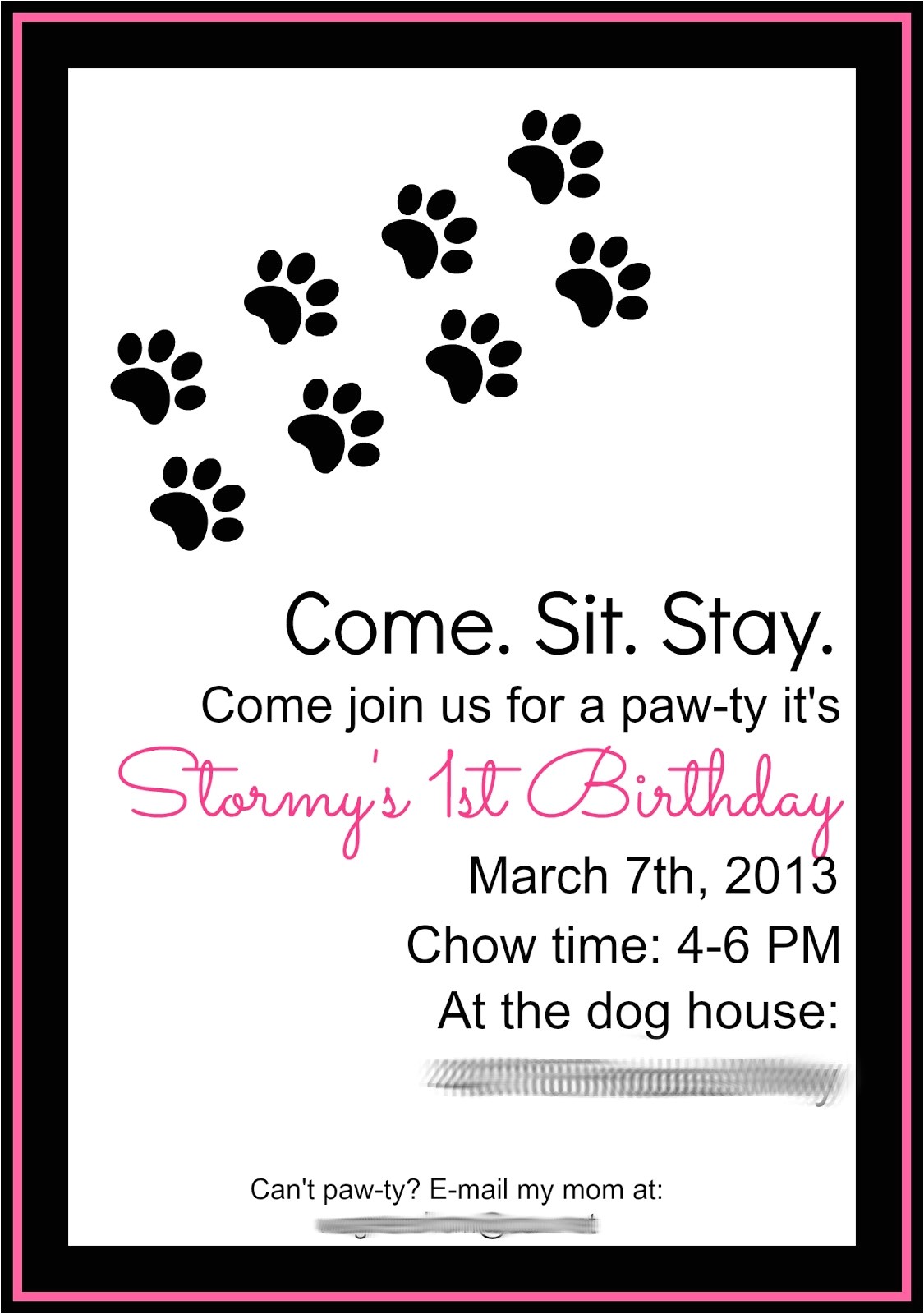 Pet Birthday Party Invitations Keeping My Cents Dog Birthday