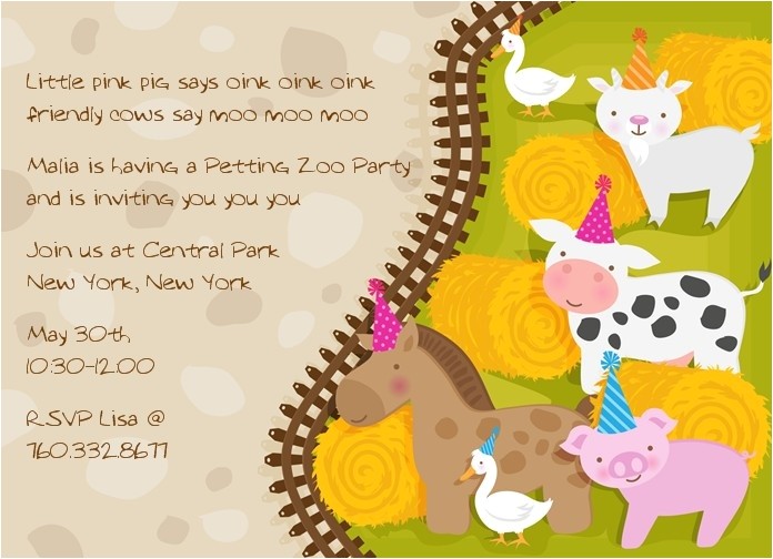 Petting Zoo themed Birthday Party Invitations 69 Best Images About Petting Zoo Birthday Party On