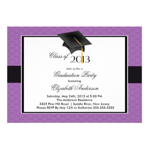 Phd Graduation Party Invitations Modern Graduate Cap Tassel Graduation Party