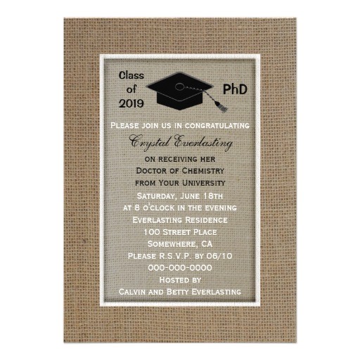 Phd Graduation Party Invitations Personalized Phd Graduation Party Invitations