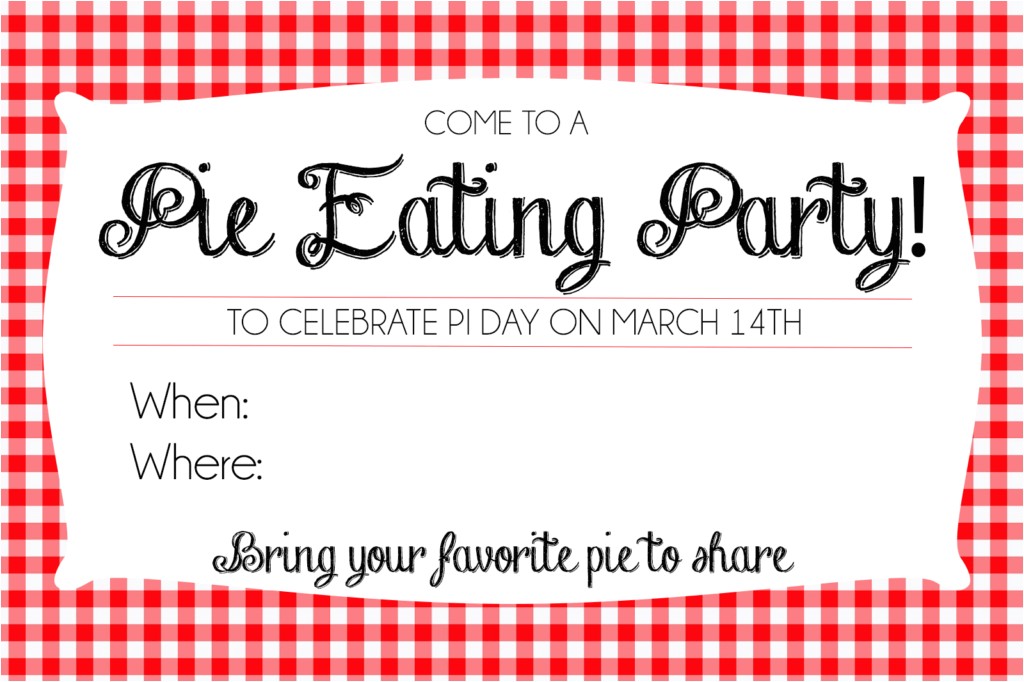 Pie Party Invitations How to Host A Pie Day Party Printable Invites so Festive