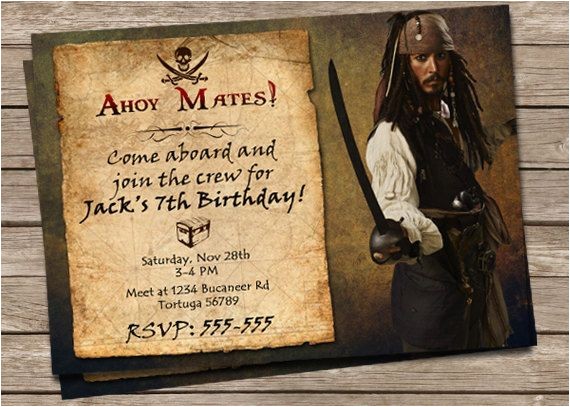 Pirates Of the Caribbean Birthday Party Invitations New to Printznthings On Etsy Pirates Of the Caribbean