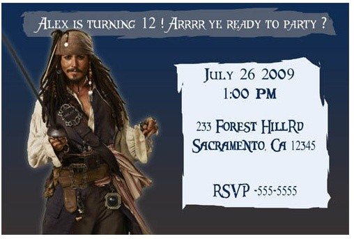 Pirates Of the Caribbean Birthday Party Invitations Party Supplies the Kid 39 S Fun Review