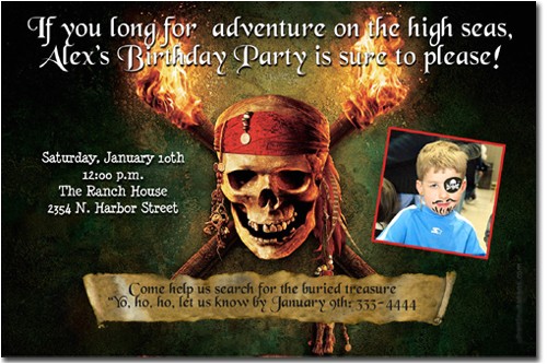 Pirates Of the Caribbean Birthday Party Invitations Pirates Of the Caribbean Birthday Invitations Candy