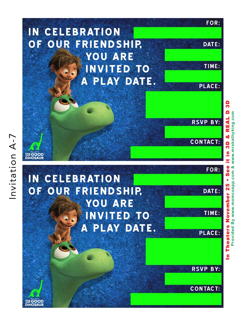 Playdate Birthday Party Invitations Free Good Dinosaur Play Date Party Printable Playdate Birthday Party Invitations Free Good Dinosaur Play Date Party Printable