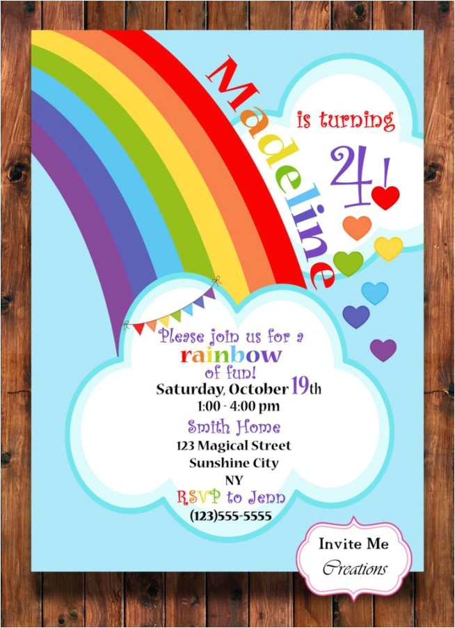 Pleasure Party Invitations Party Invitation Templates Rainbow Party Invitations
