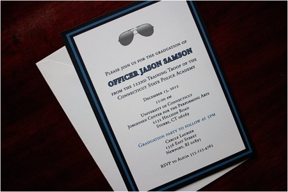 Police Academy Graduation Party Invitations Items Similar to Thin Blue Line Police Academy