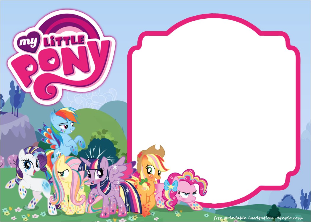 Pony Party Invitation Templates My Little Pony Birthday Invitation Template Equestria