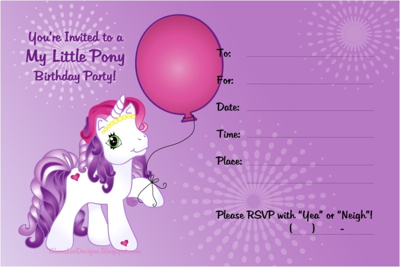 Pony Party Invitation Templates My Little Pony Free Printable Invitation Templates