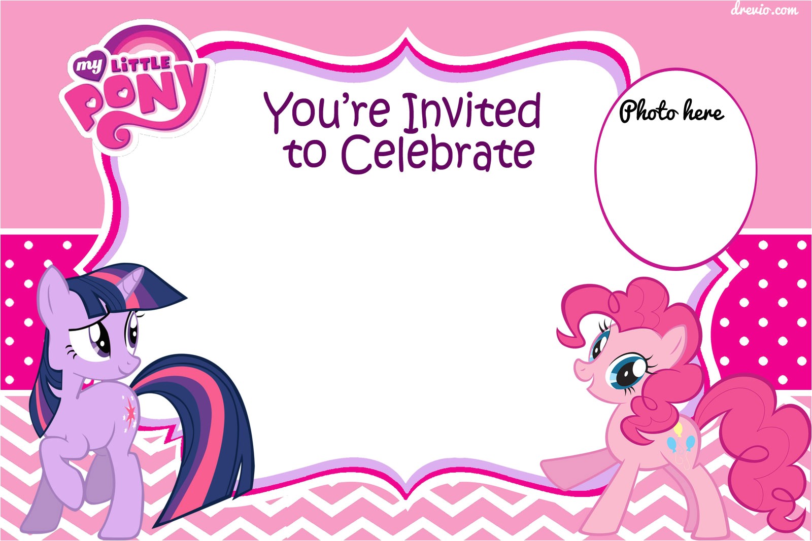 Pony Party Invitation Templates Updated Free Printable My Little Pony Birthday