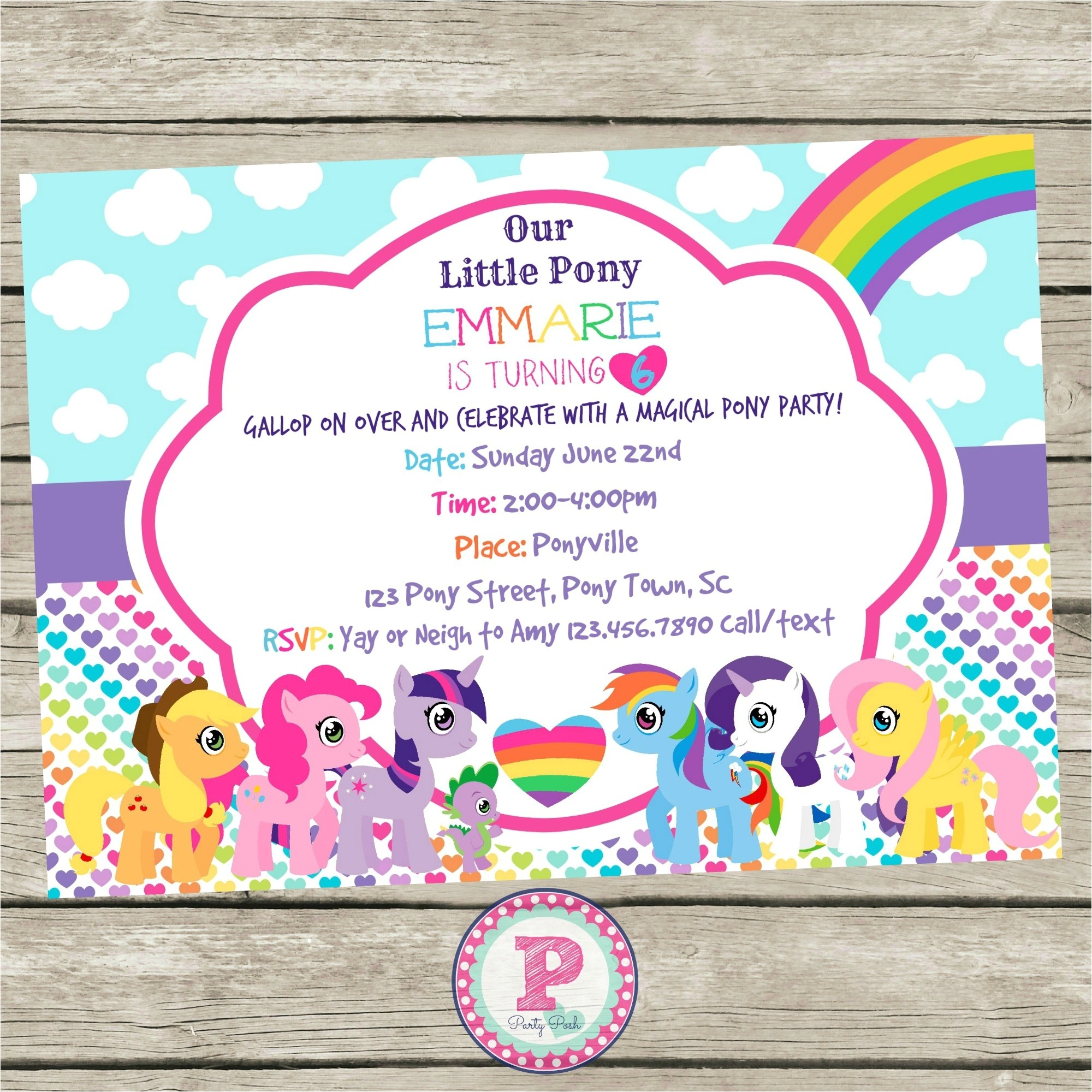 Pony Party Invitation Wording My Little Pony Invitation Template Resume Builder