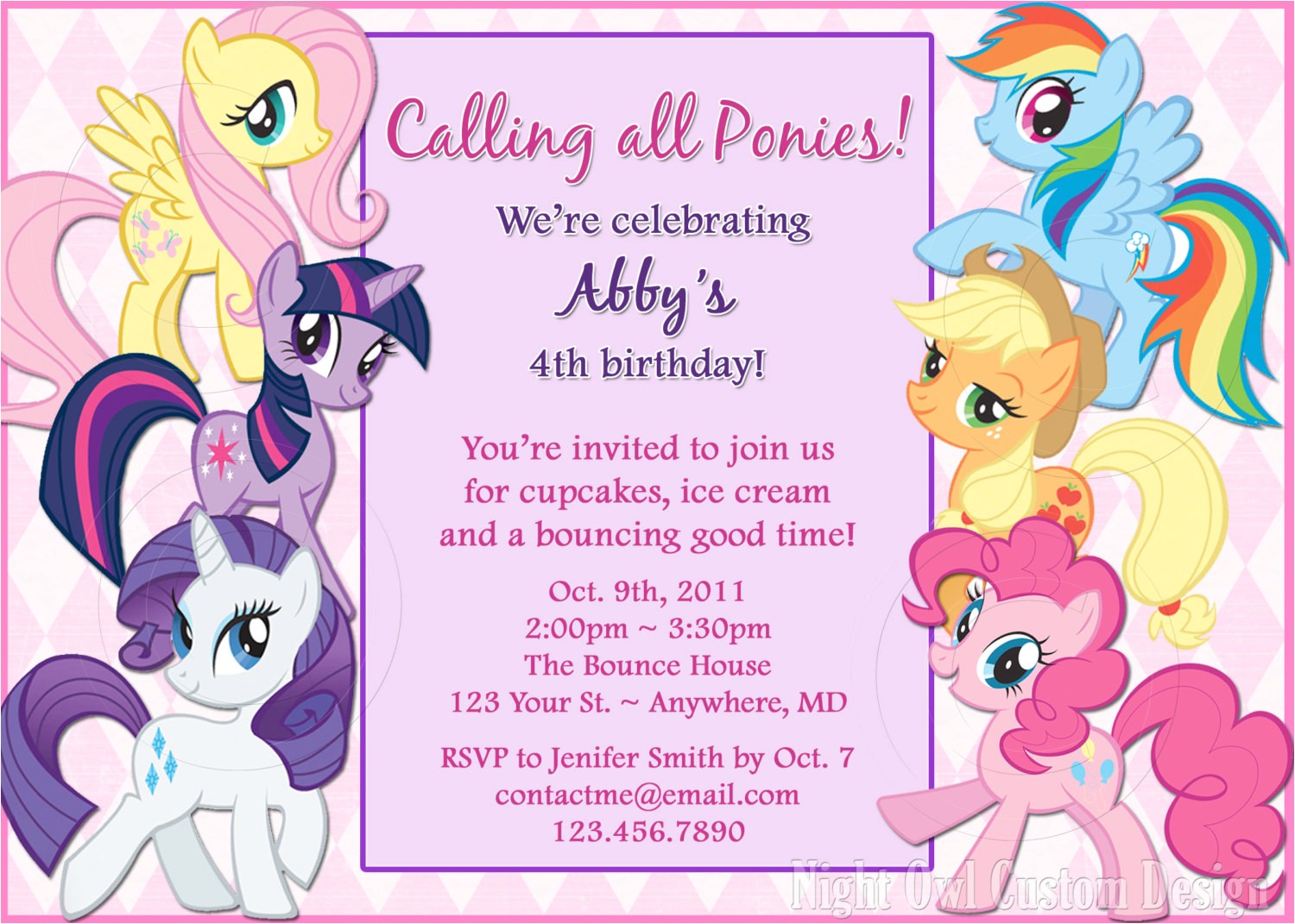 Pony Party Invites Free Printable Free Printable My Little Pony Birthday Invitations Free