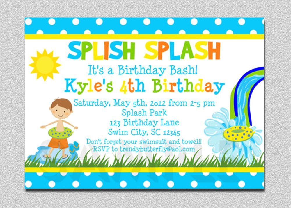 Pool Party Invitations for Kids 18 Birthday Invitations for Kids Free Sample Templates