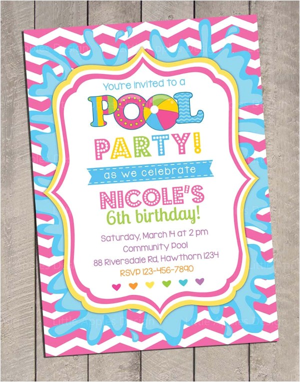 Pool Party Invitations for Kids 28 Pool Party Invitations Free Psd Vector Ai Eps