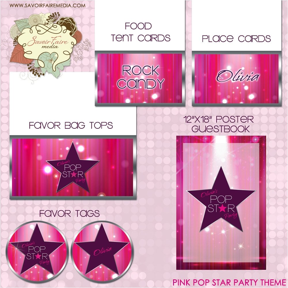 Pop Star Party Invitations Pink Pop Star Rock Star Karaoke Star Party Invitation Pop Star Party Invitations Pink Pop Star Rock Star Karaoke Star Party Invitation