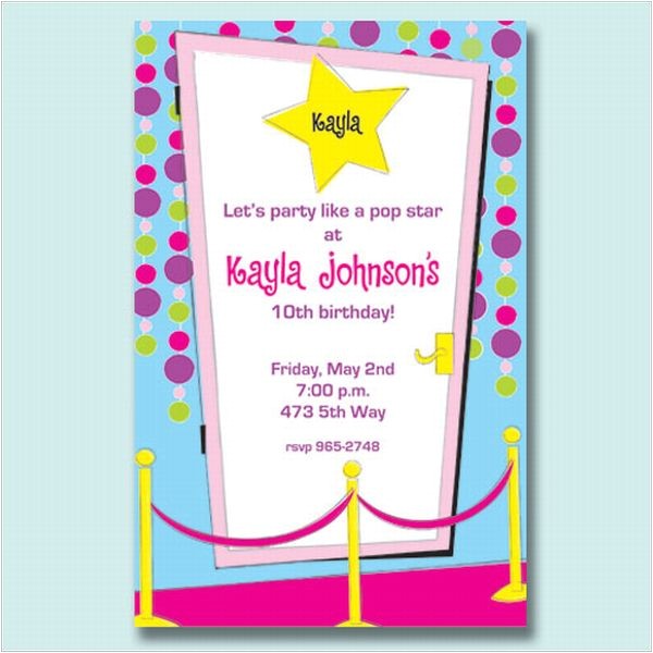 Pop Star Party Invitations Pop Star Party Invitations Paperstyle Pop Star Party Invitations Pop Star Party Invitations Paperstyle