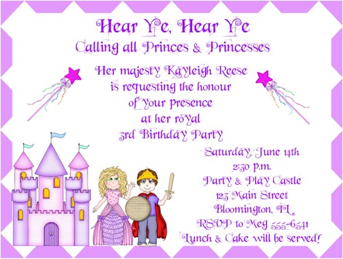 Prince and Princess Birthday Party Invitations Princess Prince Birthday Party Invitations