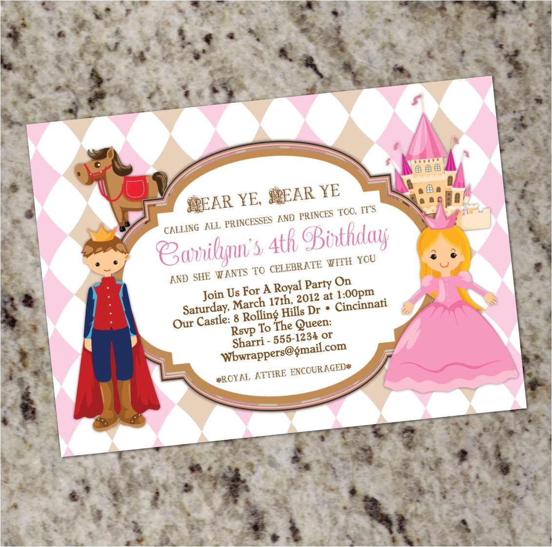 Princess and Prince Party Invitations Princess and Prince Birthday Party Invitations Calling All