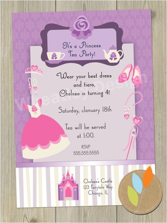 Princess Dress Up Party Invitations Items Similar to Birthday Invitation Card Princess Dress