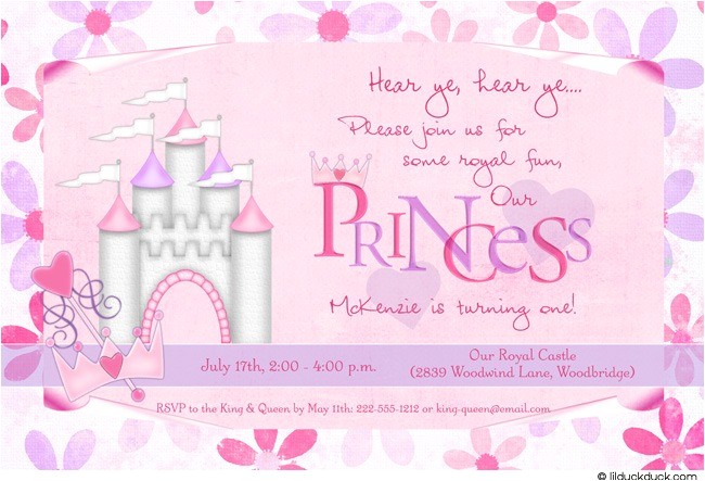 Princess Party Invite Wording Flower Princess Birthday Invitation Photos Girl Party Royal