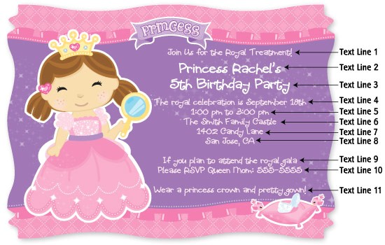 Princess Party Invite Wording Princess Birthday Party Invitation Wording Cimvitation