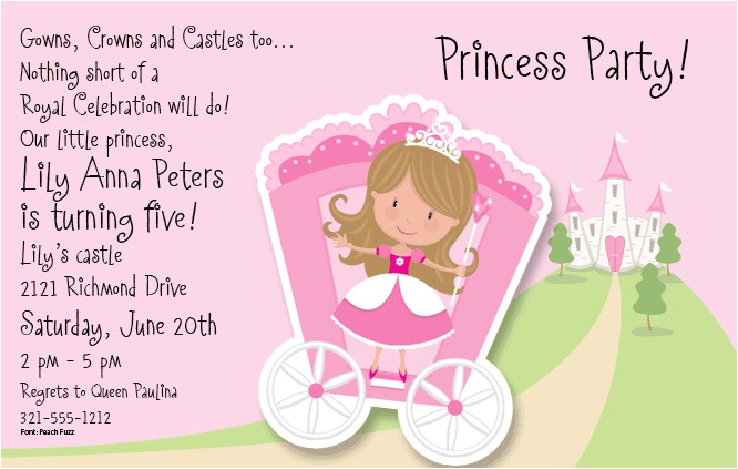 Princess Party Invite Wording Princess Party Invitations Template Best Template Collection