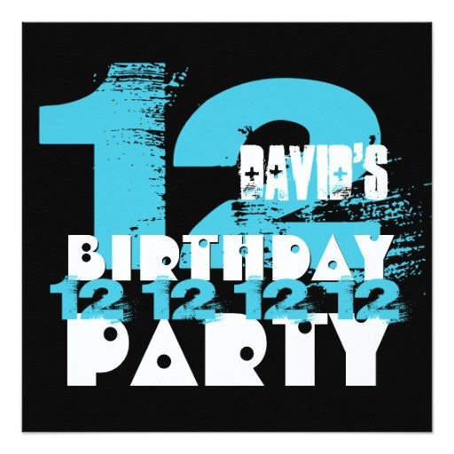 Printable Birthday Party Invitations for 12 Year Old Boy 12 Years Old Birthday Invitations Free Invitation