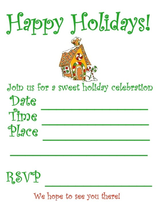 Printable Christmas Party Invite Template 6 Best Images Of Christmas Party Invitation Printable