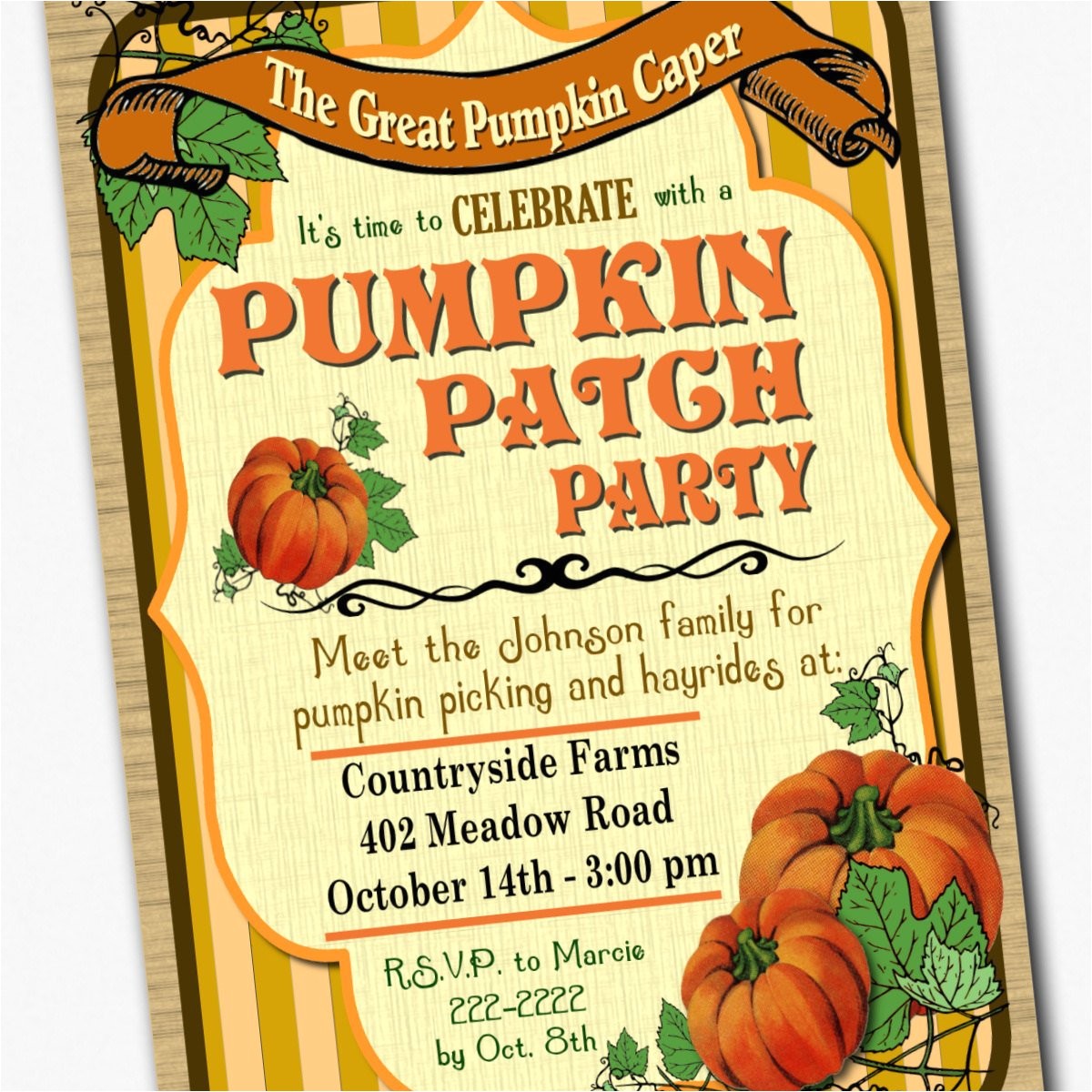 Pumpkin Patch Party Invitations Chandeliers Pendant Lights