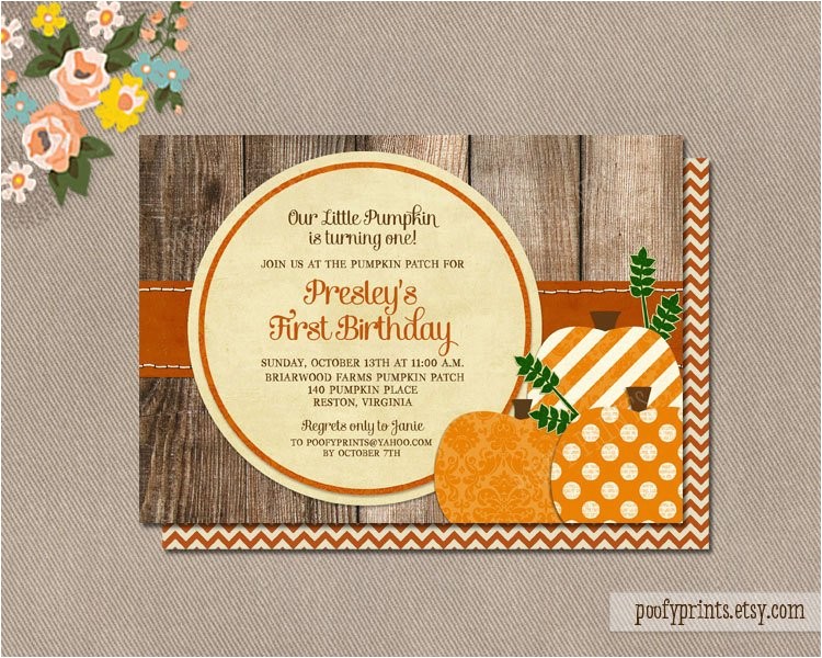 Pumpkin Patch Party Invitations Pumpkin Patch Birthday Party Invitations Printable by